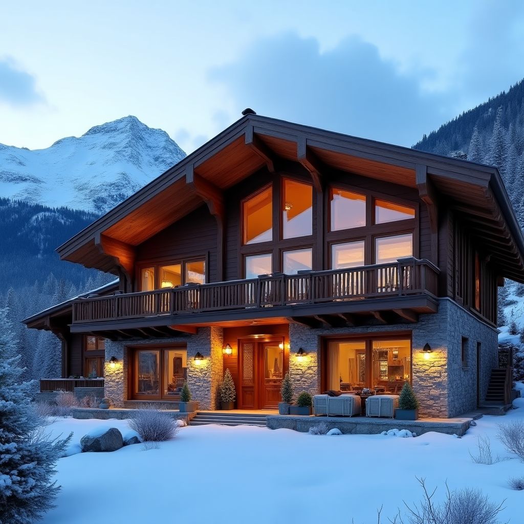 Chalet de luxe dans les Alpes