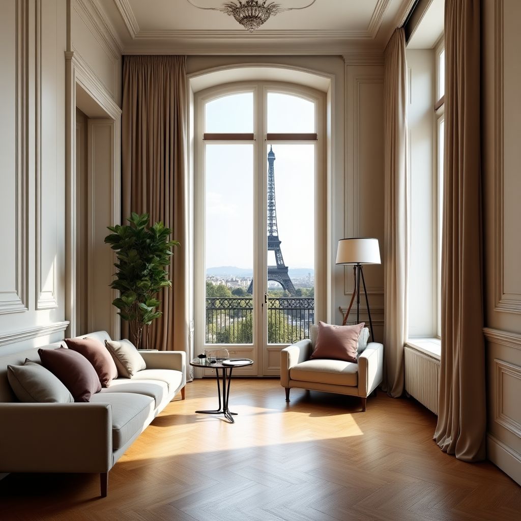 Intérieur luxueux d'un appartement parisien